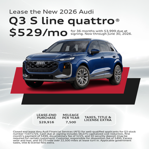 Lease the New 2026 Audi Q3 S line quattro® $529/mo